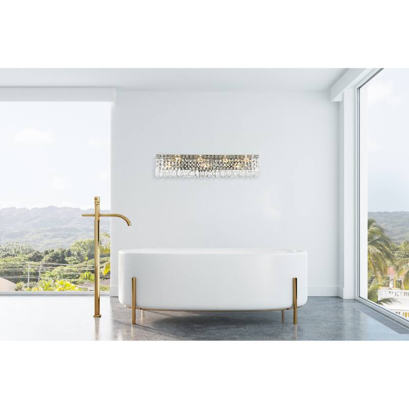 Elegant Lighting V2032W30/RC Maxime 7 Light 6" Tall Wall Sconce with
