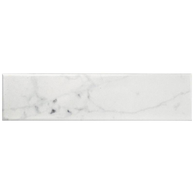 Merola Tile Classico Carrara Glossy 3" x 12" Ceramic Wall Tile