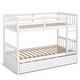 preview thumbnail 11 of 18, Costway Twin Over Twin Bunk Bed with Twin Trundle Solid Wood Frame - See Details