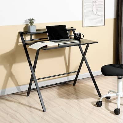 HomyLin 32" Folding Desk for Study Writing Office, No Assembly Needed