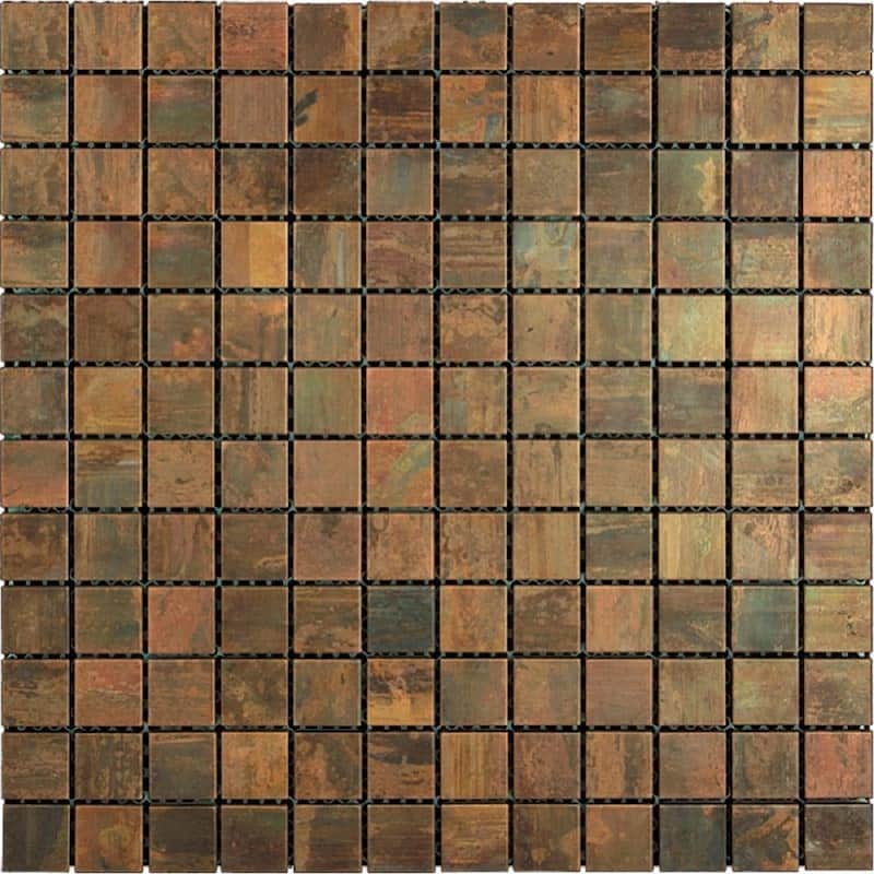 Apollo tile 12" x 12" Avant Garde Matte Bronze Metal Tile (4.75 sq ft/case) - 5 Pack
