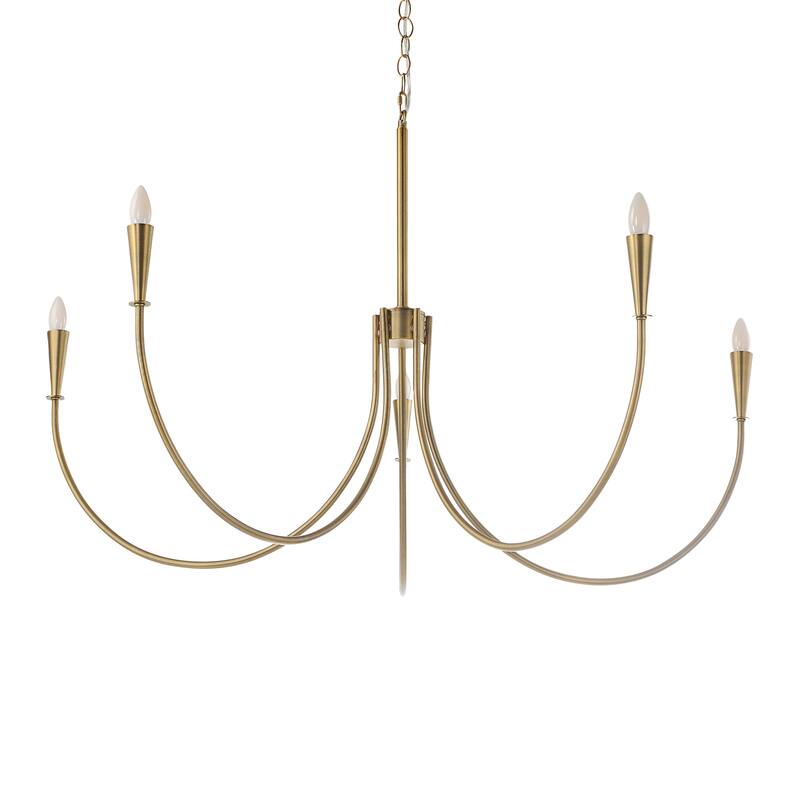Renwil Luzon 90" Height Ceiling Fixture, Plated Dark Antique Brushed Brass