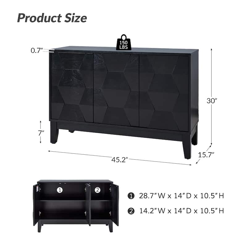 Glenda Contemporary Versatile Adjustable Shelf Storage Cabinet By HULALA HOME