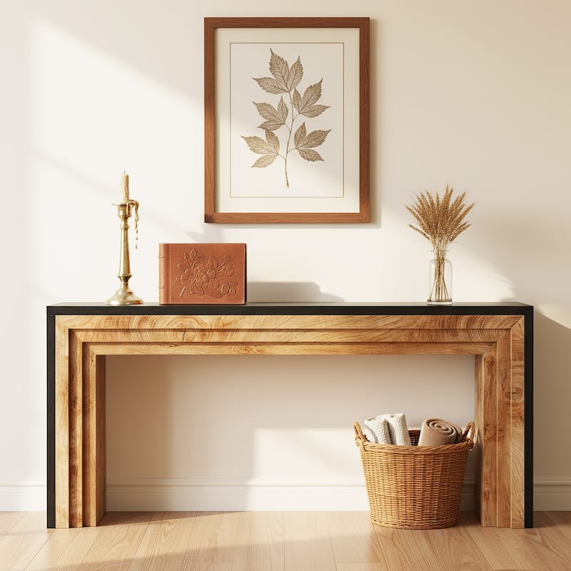 70.9 Inch Narrow Long Console Sofa Table Behind Couch - 11.61" D x 70.9" W x 32.68" H