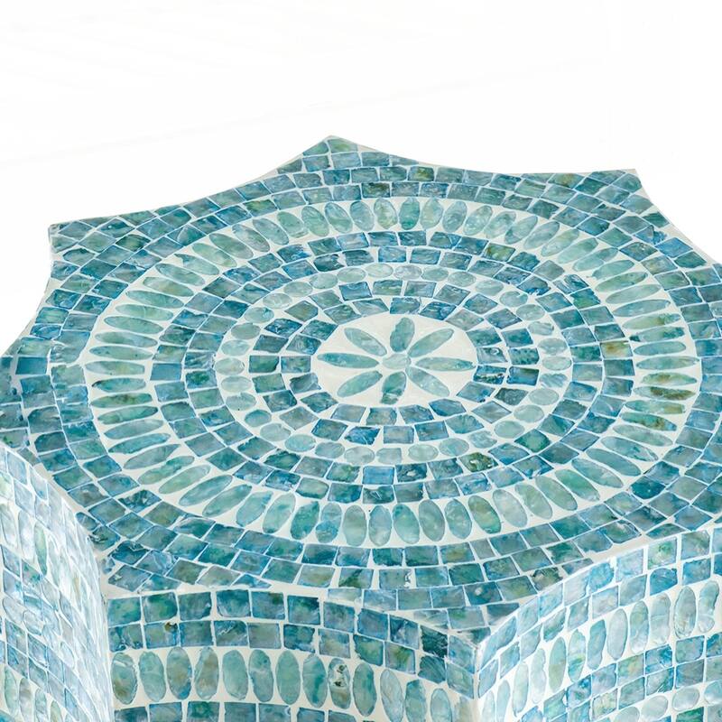 Stool with Capiz Design