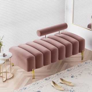 Ouyessir 52.2" Modern Channel Tufted Window Bench with Adjustable Back