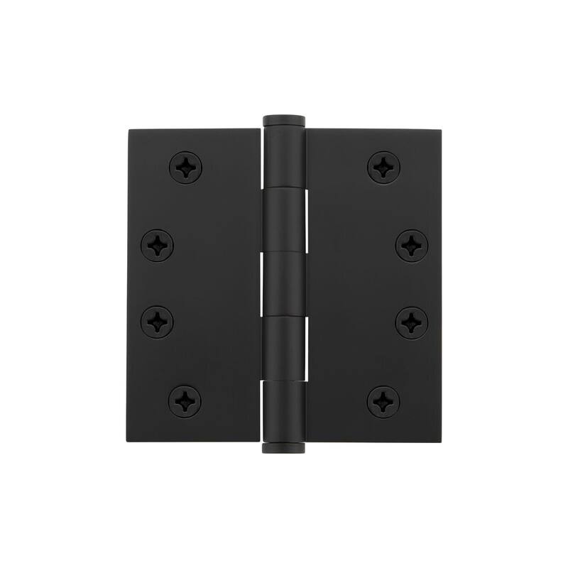 Viaggio 602-4-TEMP-HINGE-SQ 4" x 4" Solid Metal Square Corner Heavy - Satin Black