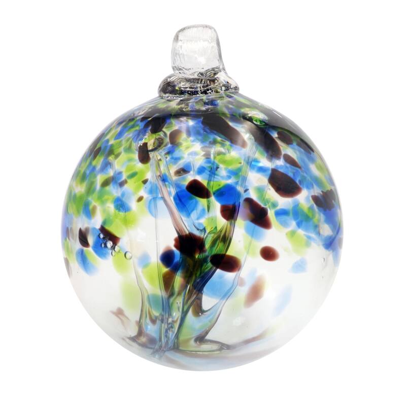 Tree Of Life 3 4In Hand Blown Glass Balls With Stand