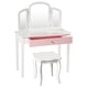 preview thumbnail 4 of 16, Costway Kids Vanity Set Princess Makeup Dressing Play Table Set - See Details