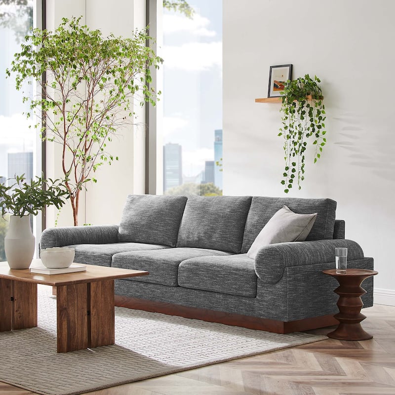 Oasis Upholstered Fabric Sofa - Gray