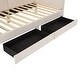 preview thumbnail 8 of 10, Twin Size L-Shaped Corduroy Daybed, Upholstered Bed Frame w/2 Drawers