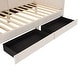 preview thumbnail 9 of 28, Twin Stripe L-shaped Semi-enclosed Daybed wStorage Drawers, Corduroy Upholstered Daybed, Wood Slat Support, No Spring Box Need