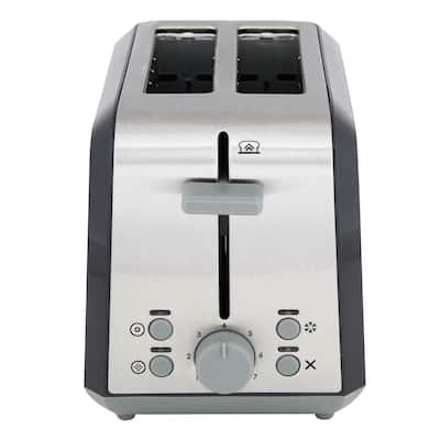 West Bend Toaster with Anti-Jam and Auto-Shut-Off, in Black/Stainless Steel