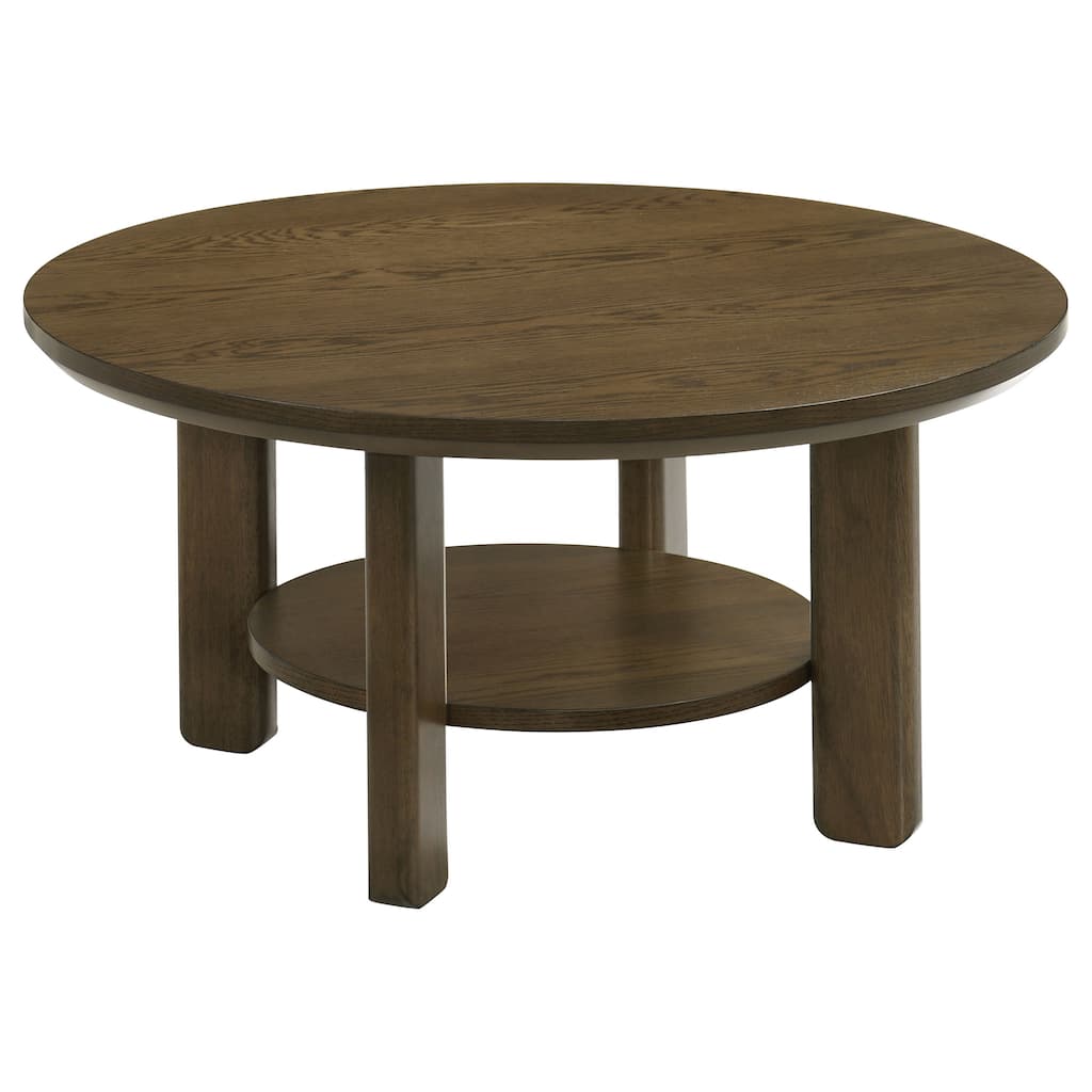 Ottowa 35-inch Round Wood Cocktail Coffee Table