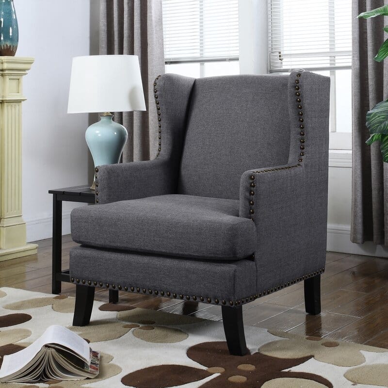 Wingback Chair - Dark Gray