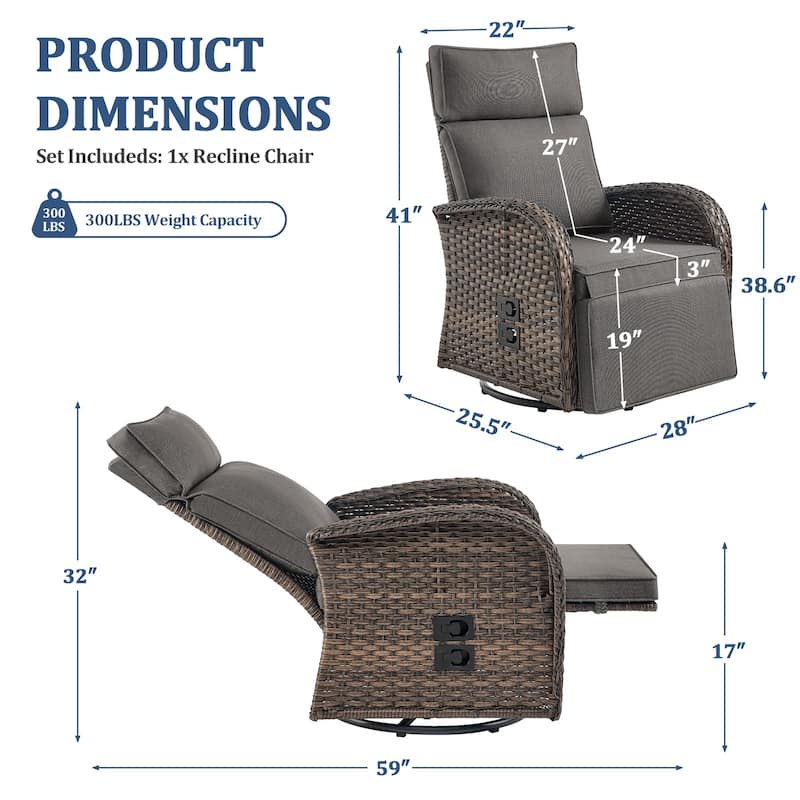 Pocassy Versatile Outdoor Recliner Chair