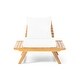 preview thumbnail 8 of 13, Sedona Outdoor Acacia Wood Chair (Set of 2) by Christopher Knight Home