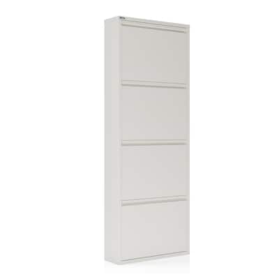 Antibacterial 4 Tier metal shoe cabinet without holes