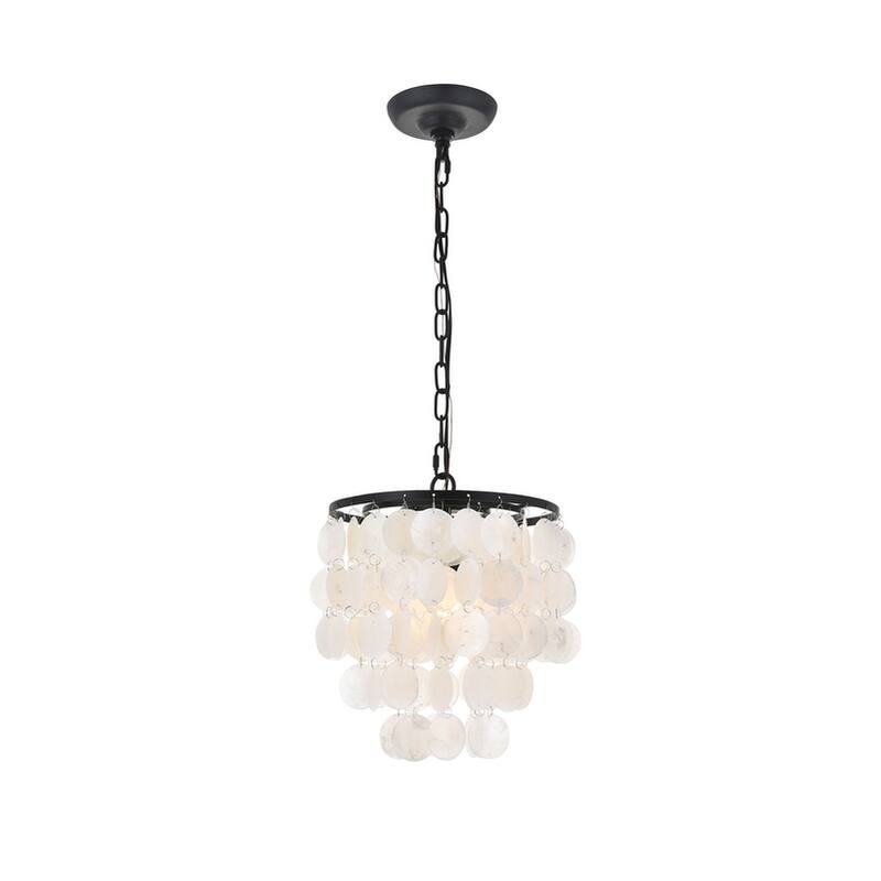 Selene Shell/ Brass 1-light Pendant