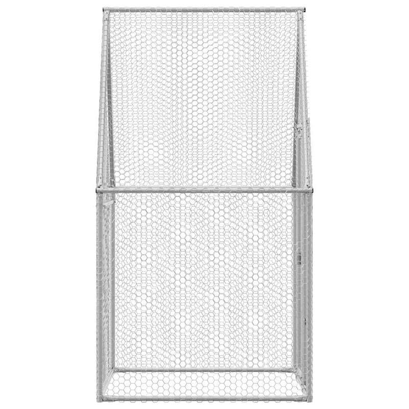 vidaXL Chicken Cage Silver 39.4"/78.7"/157.5"x39.4"x74.8" Galvanized Steel