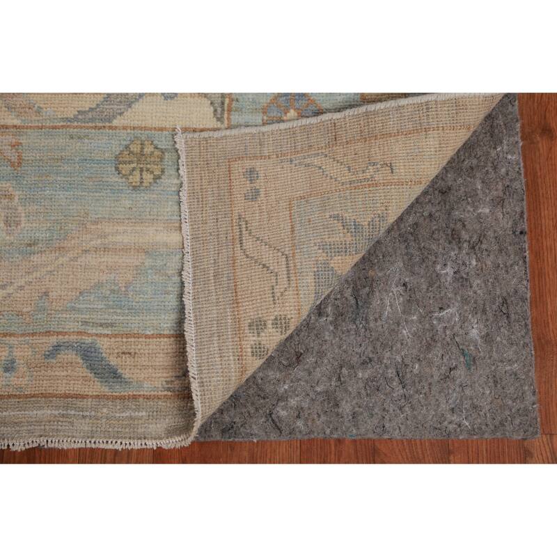 Hand Knotted Oriental 100% Wool Carpet Transitional All-Over Greys & Charcoal Oushak Area Rug - 11' 8'' X 8' 11''