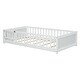 preview thumbnail 9 of 18, Sturdy Structure Twin size Floor Platform Bed with Built-in Book Storage Rack,Door,Kids and Baby