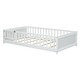 preview thumbnail 49 of 58, Twin size Floor Platform Bed with Built-in Book Storage Rack,Door