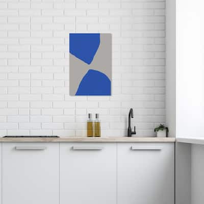 Wynwood Studio Canvas Abstract Color Combo Silk Scarf Blue and Modern & Contemporary Wall Art Canvas Print