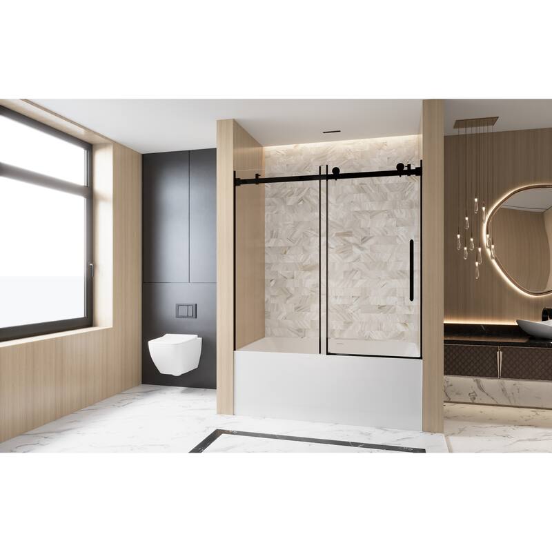 GDFStudio - Everett Frameless Single-Sliding Shower Door