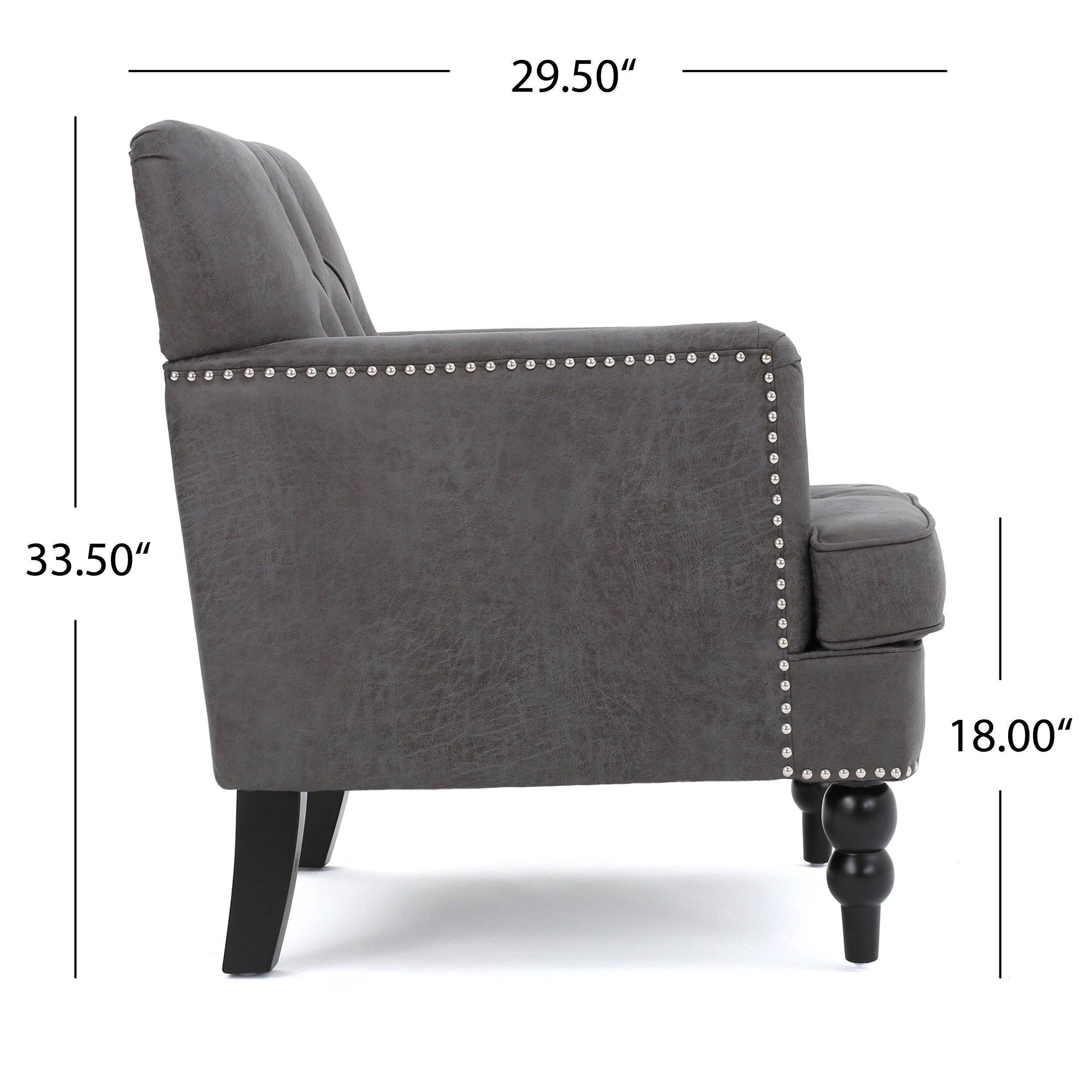 Malone Microfiber Club Chair By Christopher Knight Home 28 00 L X 29 50 W X 33 50 H Overstock 14141075