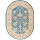 preview thumbnail 66 of 94, SAFAVIEH Handmade Antiquity Mazie Traditional Oriental Wool Rug 4'6" x 6'6" Oval - Blue - Oval