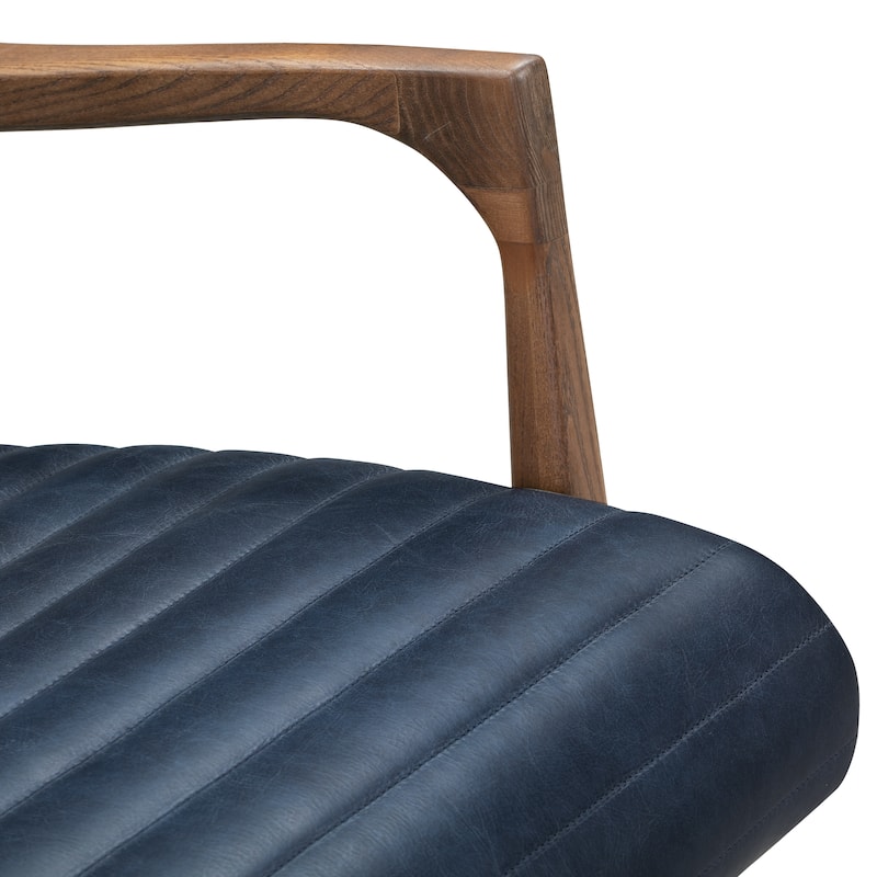 Poly & Bark Rowan Lounge Chair - Full Grain Genuine Italian Leather (Set of 2)