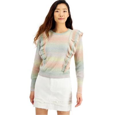 I.N.C Womens Ruffled Pullover Sweater
