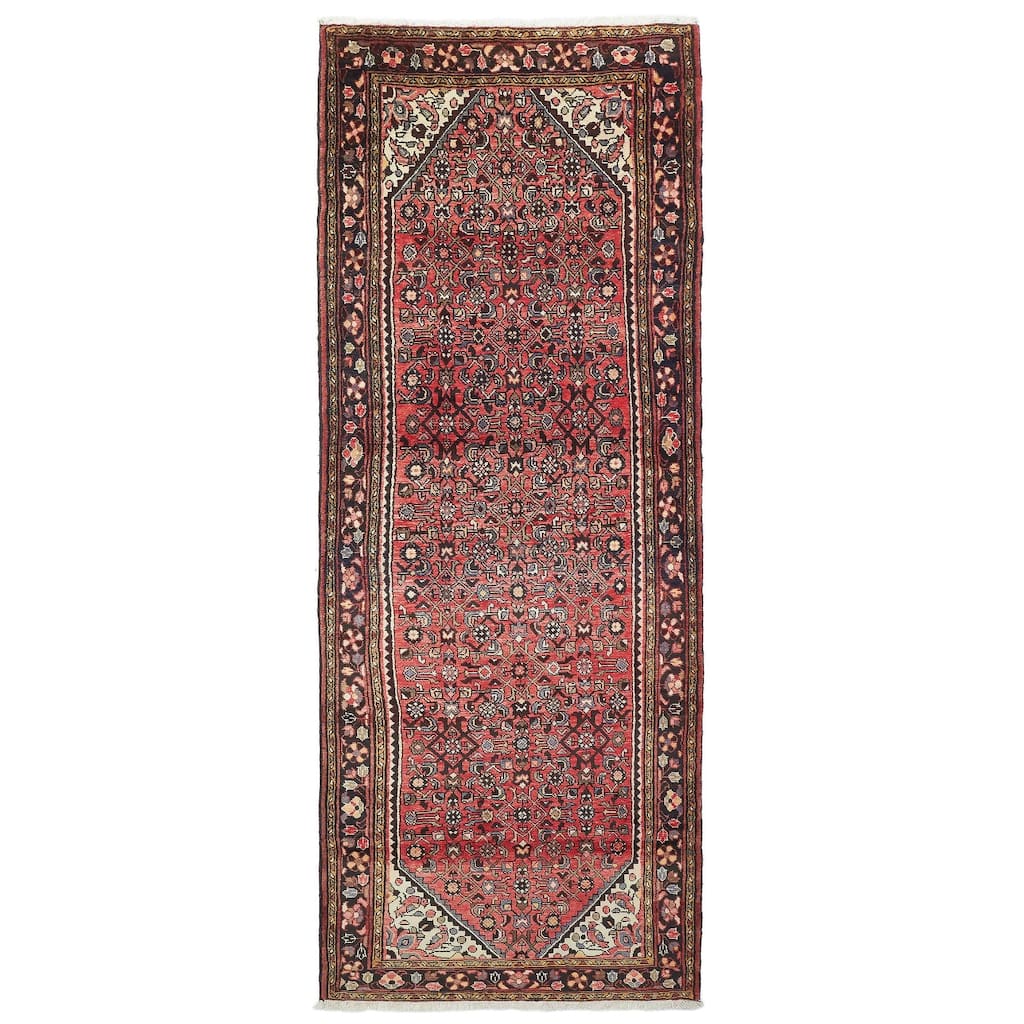 ECARPETGALLERY Hand-knotted Andelz Red Wool Rug - 3'8 x 9'10