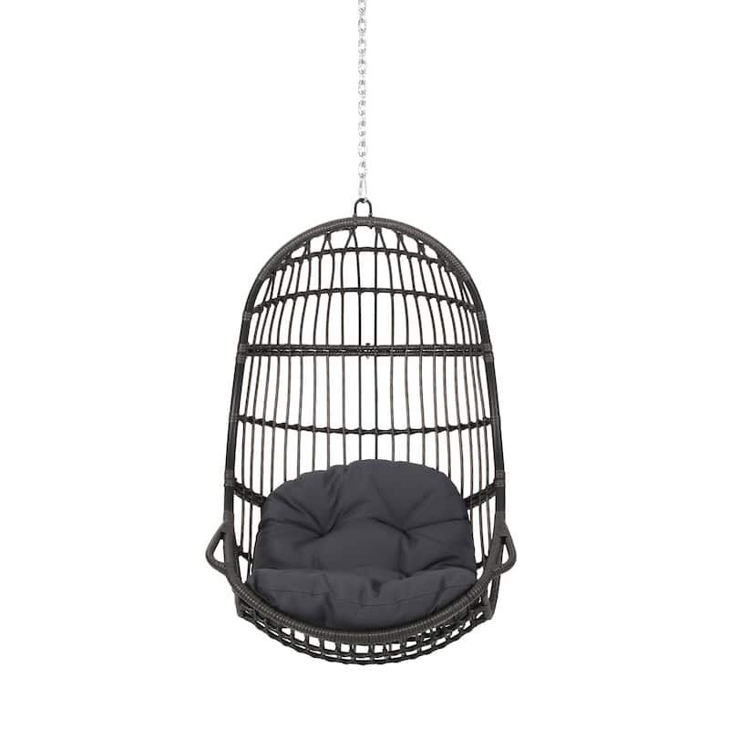Richards Outdoor/Indoor Wicker Hanging Chair (No Stand) by Christopher Knight Home