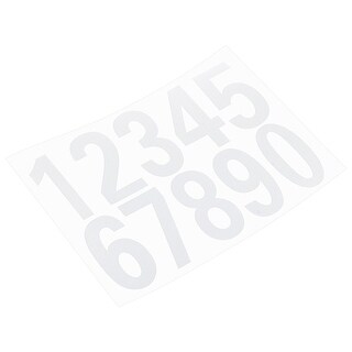 Reflective Mailbox Numbers 0 - 9 Adhesive House Number Silver Tone 3 ...