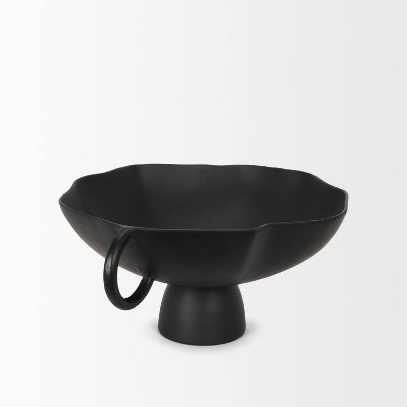 Radka Large Matte Black Metal Decorative Bowl - 15.75 x 19.69 x 8.25