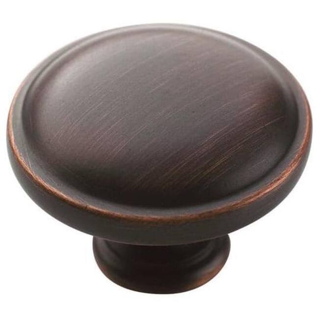 Amerock Allison Value 1-1/4 Inch Diameter Mushroom Cabinet Knob - - Oil Rubbed Bronze