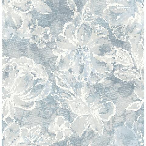 Linnett, Allure Blue Floral Wallpaper
