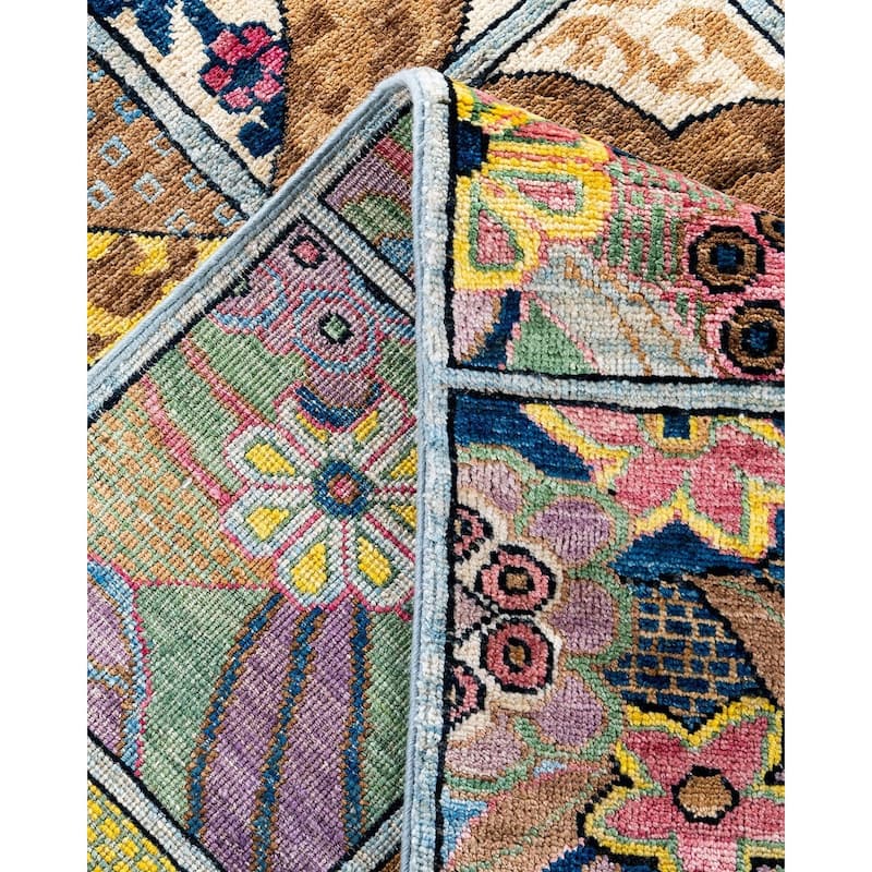 Contemporary Overdyed Wool Hand Knotted Area Rug - 6' 4" x 8' 7"