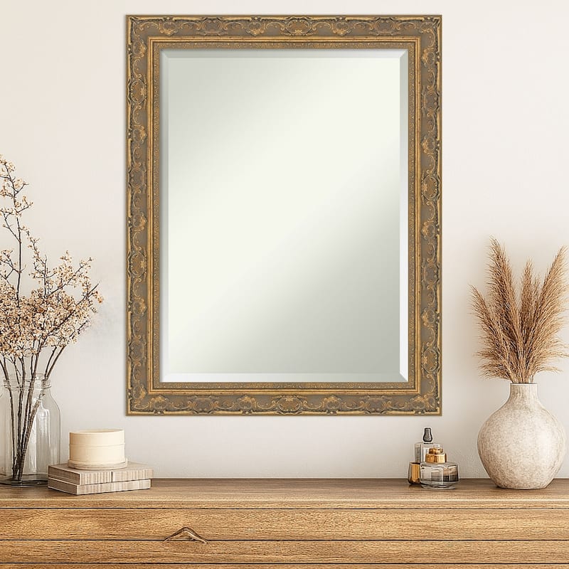 Filigree Beveled Framed Wall Mirror