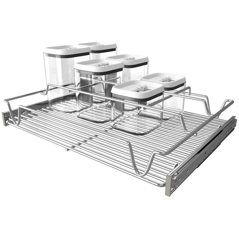 Rev-A-Shelf 5WCOR Series 18 Inch Pull Out Cabinet Organizer with 6 - Chrome