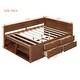 preview thumbnail 30 of 31, Full Size Daybed with Drawers and Shelves Storage Bed Frame