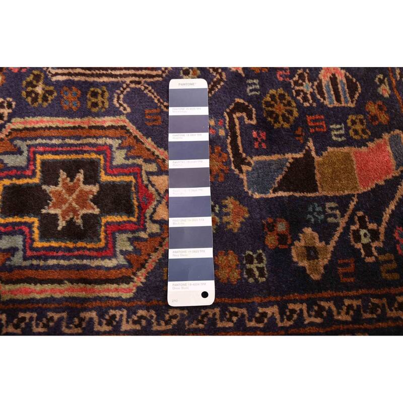 ECARPETGALLERY Hand-knotted Teimani Navy Wool Rug - 3'7 x 6'9