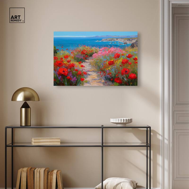 Ocean View Bloom I Canvas by Art Remedy, Gallery Wrapped