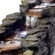 preview thumbnail 11 of 9, Alpine Corporation 76" Long Outdoor Tiering Rocky River Stream Water Fountain with LED Lights