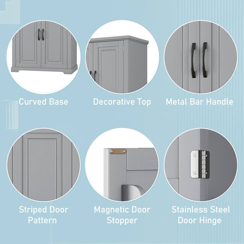Bathroom Storage Cabinet With Multi-Functional Storage Space