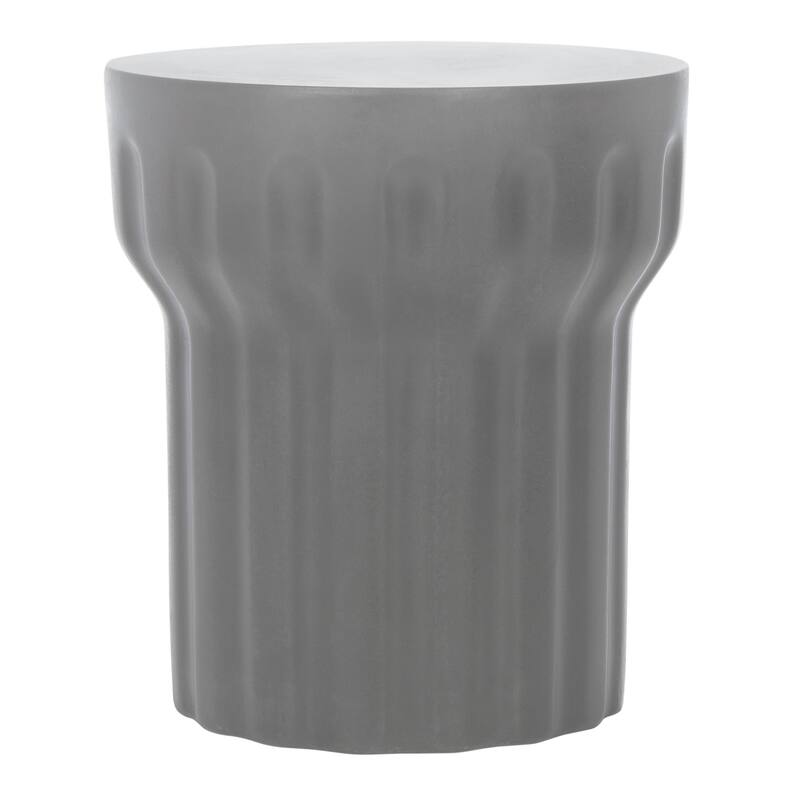 SAFAVIEH Vesta Concrete Indoor/ Outdoor Accent Table (Dark Grey) - 15.7" x 15.7" x 17.7"