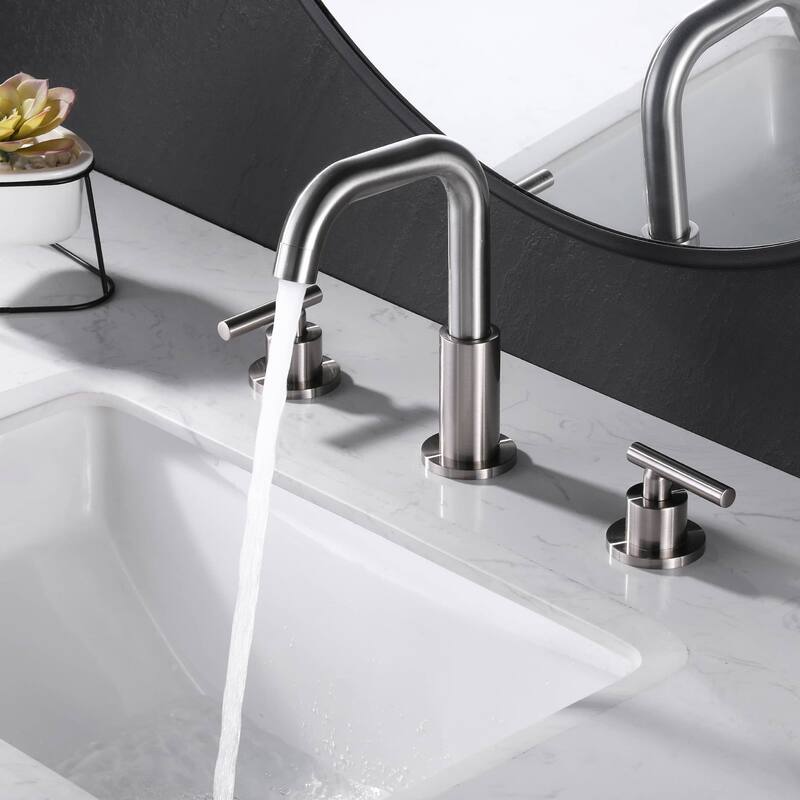 Widespread Bathroom Sink Faucet 3 Holes Bathroom Faucet 8 Inch Double Handle Vanity Basin Faucets