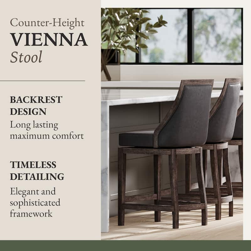 Maven Lane Vienna Swivel Kitchen Stool